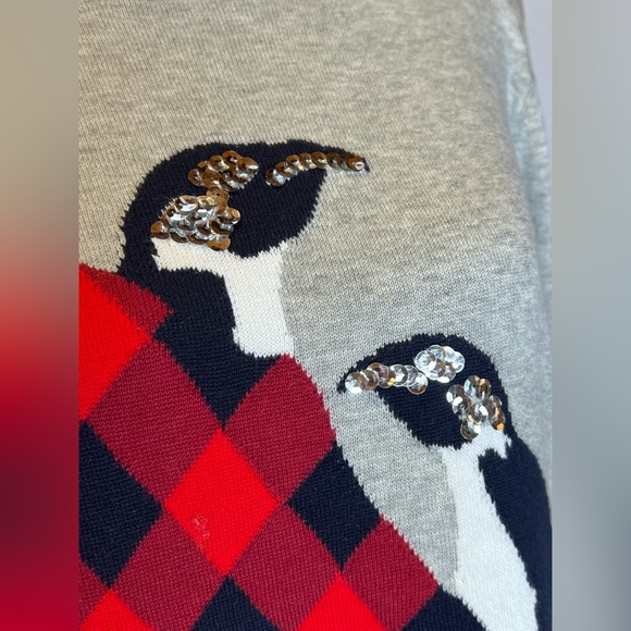 Crown & Ivy Cotton Penguin with Sequins Sweater - Picture 7 of 9